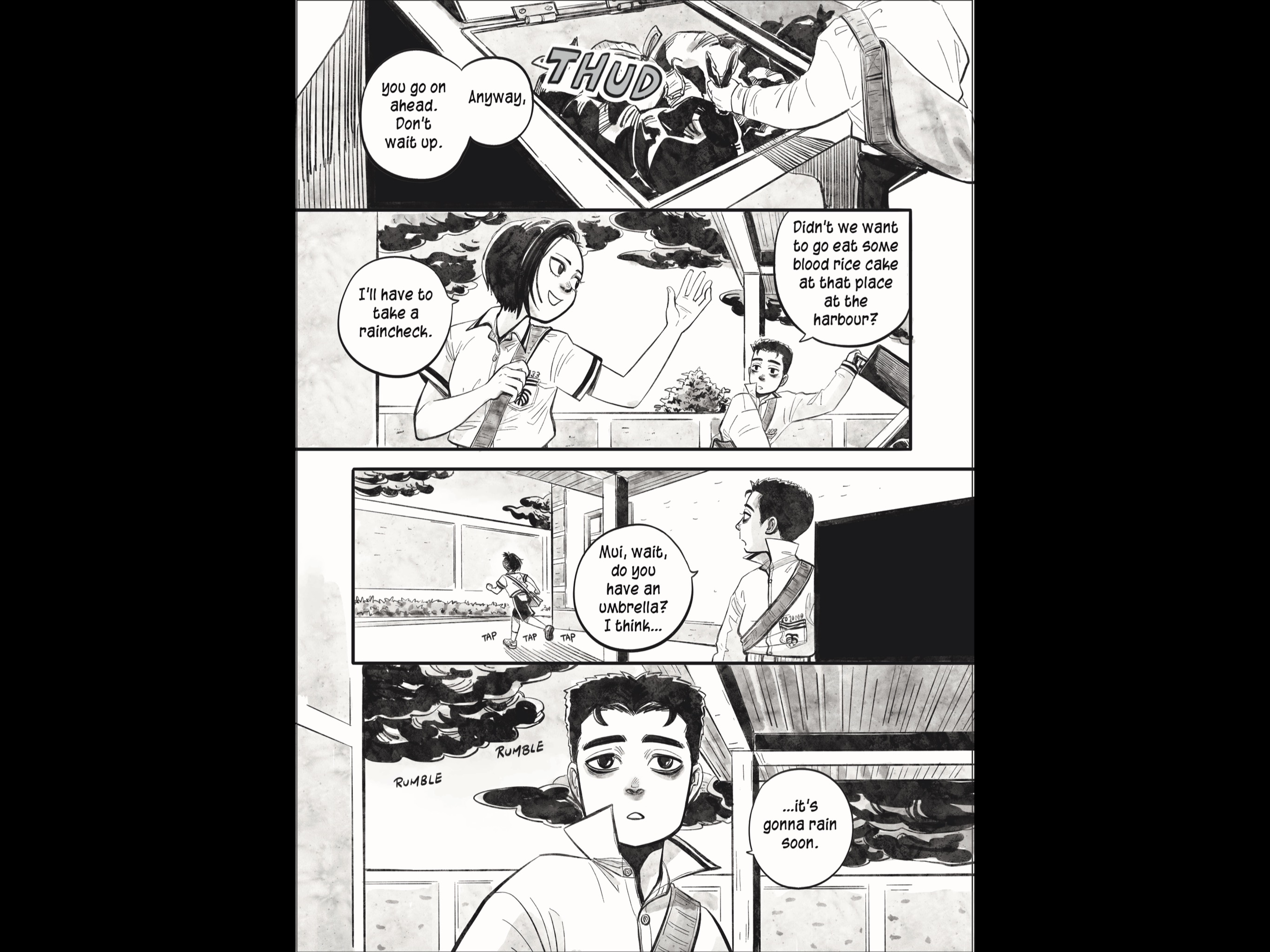 Mui And The Vampire, a coming-of-age high school dark comedy Manga by H. Chia 笳彧 (Gothic, goofy, Asian))